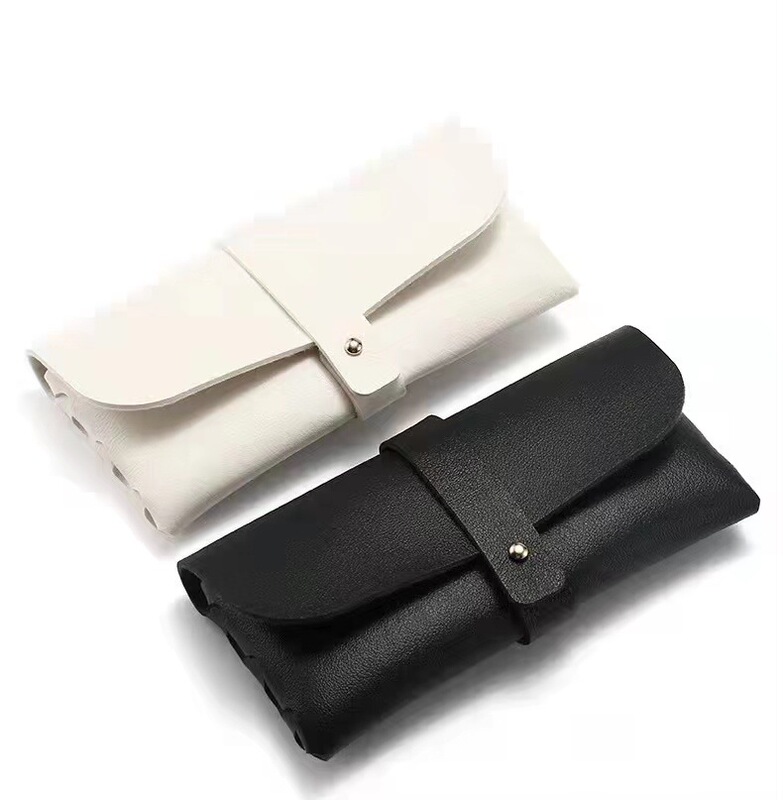 Leather box soft bag glasses box fashion convenient sunglasses box new packaging gift box sunglasses box trend strap box
