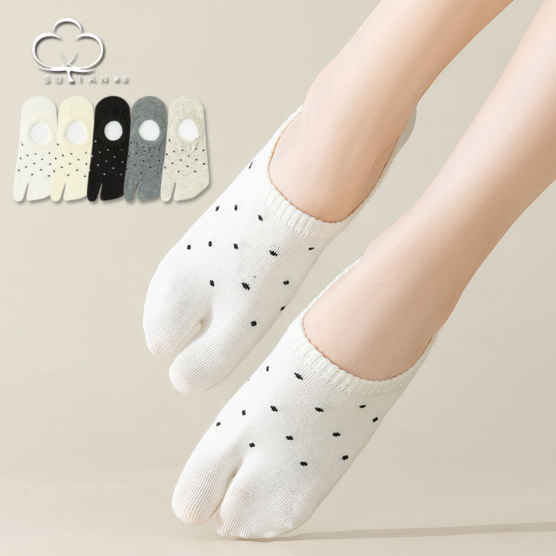 分趾襪子女船襪夏季薄款淺口二趾隱形襪日系可愛拇指木屐襪豬蹄鞋