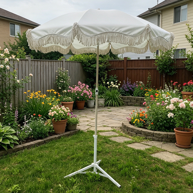 Tassel Sunshade Umbrella for Courtyard and Homestay Photography Decoration, Sun Protection Umbrella for Garden and Beach Vacation, Central Pole Umbrella, Exclusively for Cross-Border Sales Tassel Sunshade Umbrella for Courtyard and Homestay Photography Decoration, Sun Protection Umbrella for Garden and Beach Vacation, Central Pole Umbrella, Exclusively for Cross-Border Sales