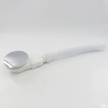 浴缸塑料电镀大面防臭下水头加大型直落水式淋浴盆下水器管114mm