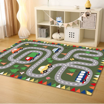 Avtomobil döşəmə paspasları — Non-Slip Floor Mat Factory Wholesale - jungle-maze-technical-cloth-100x160cm6mm