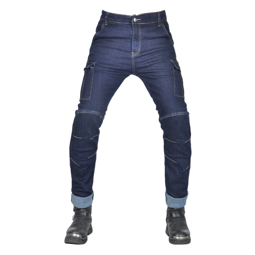 VOLERO pantalones vaqueros de la motocicleta de los hombres y las mujeres de la motocicleta ocasional pantalones de montar retro casual Slim off-road pantalones anti-caída