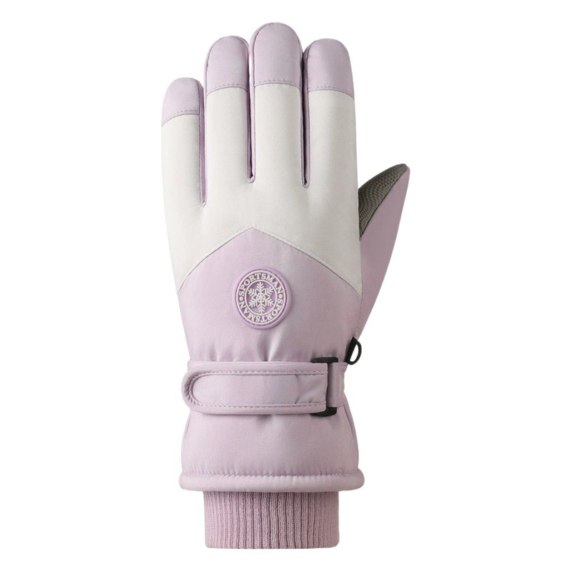 Лыжные перчатки с флисовой подкладкой для мужчин и женщин, лыжные перчатки для студенток, зимние перчатки с флисовой подкладкой для езды на электровелосипеде для мужчин.