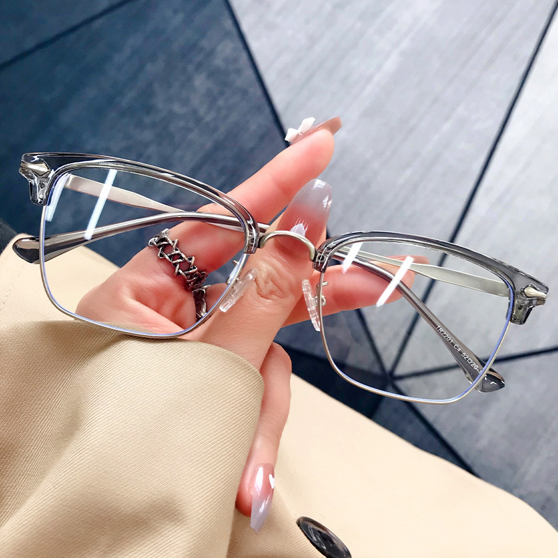 New retro eyebrow style glasses for men