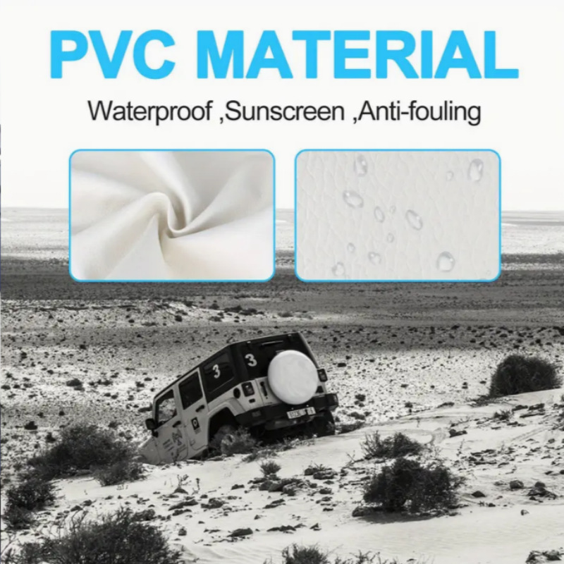Universal for Car Trailer RV SUV Truck Waterproof Soft PVC Tire Cover Camper and Travel Trailer
