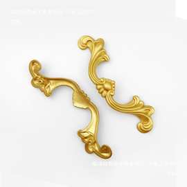 2025铜色美式衣柜拉手复古抽屉橱柜单孔圆形双孔黄铜橱柜门把手