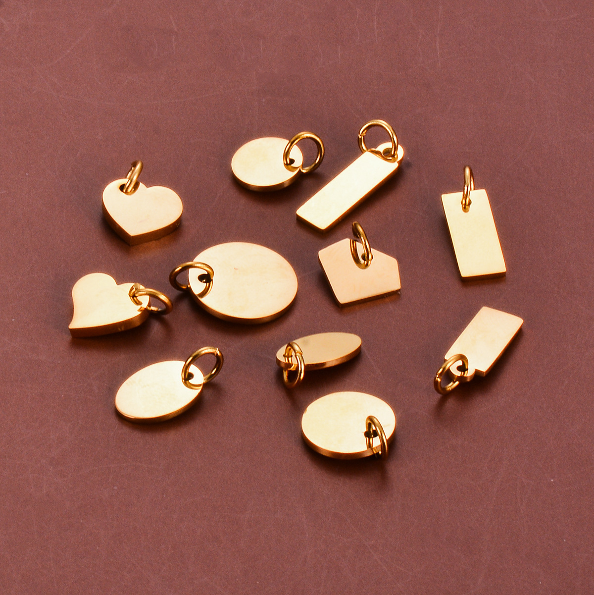 304 Stainless Steel Material Oval, Heart Shape, Solid Color Pattern 20 PCS/Package 5*10mm 5*12mm 7*10mm 304 Stainless Steel Oval Heart Shape Solid Color Pendant