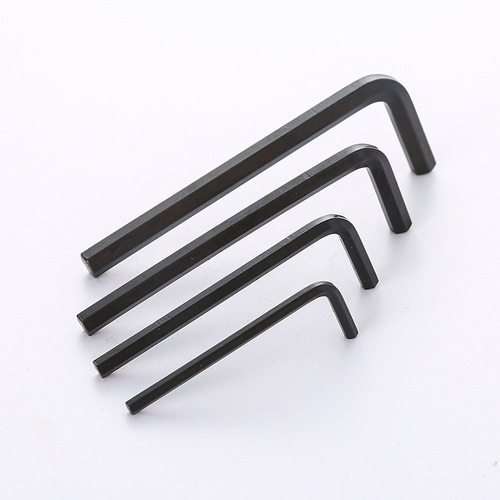 Black carbon steel flat head hexagonal wrench L-shaped industrial flat head T-shaped L-shaped simple inner hexagonal wrench tool