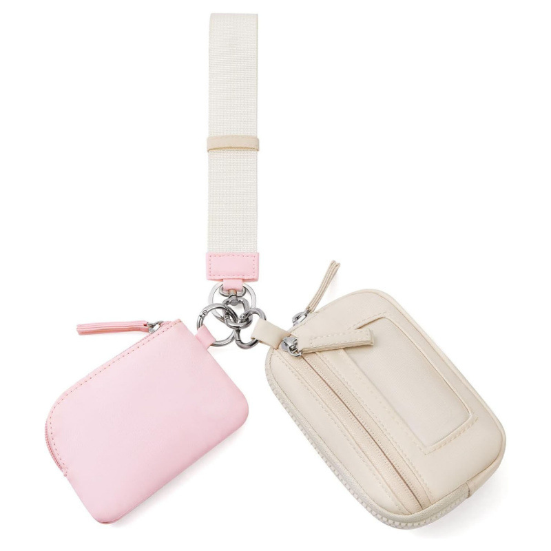Nuevo cross-border impermeable nylon ultra ligero damas simple bolso de cambio de mano 2 - en - 1 anti-perdida de tarjetas llavero