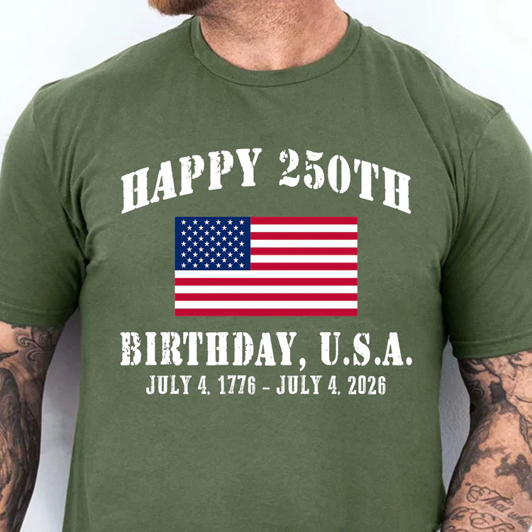2026 New Style Independent Website Loose Casual 250Th Anniversary Patriotic July 4Th, 1776–2026 T-Shirt