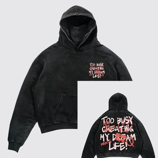 Sudadera con Capucha de Algodón, Estampada y de Corte Holgado con Cierre