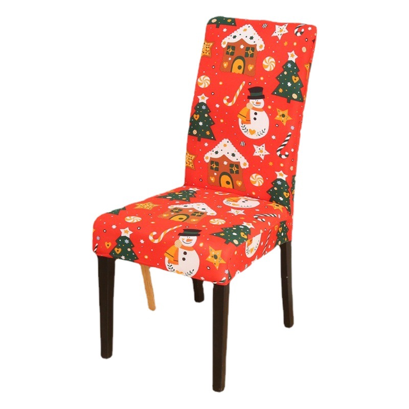 Funda elástica para silla de Navidad, funda para silla de oficina de una pieza, funda simple para silla de comedor, funda para silla de hotel