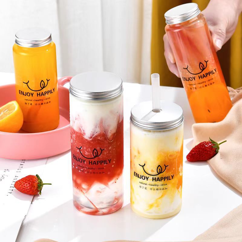 ピーチガムテイクアウト飲料包装アルミ蓋インターネット有名人使い捨て 500 ミリリットルミルクティーカップ蓋ペットボトルジュースボトル|undefined