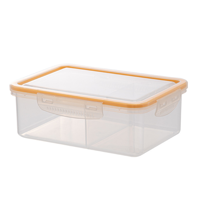 Caja de almacenamiento de cebolla dividida, caja de preservación de cebolla dividida, caja de sellado de doble capa con cubierta de plástico para refrigerador