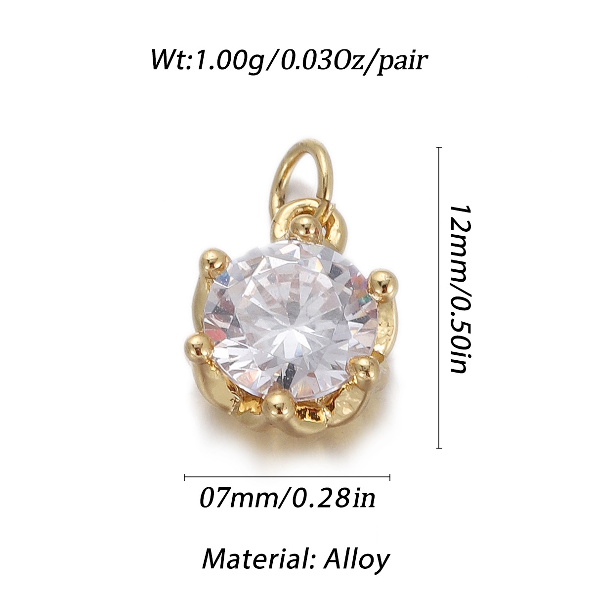4g Weight Pendant Jewelry Making Type Gold Plated Plating Material Zircon Inlay Material 1 Piece Quantity Holiday Occasion Copper Material Donuts Pattern Women's Gender Enamel Design Simple Style Style 1 Piece Copper Zircon Gold Plated Donuts Pendant 10