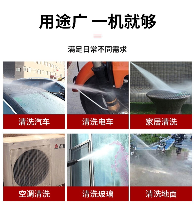High-Power Portable Car Washing Machine 220V Car Washing Water Gun Household High-Pressure Cleaning Machine Direct Manufacturer