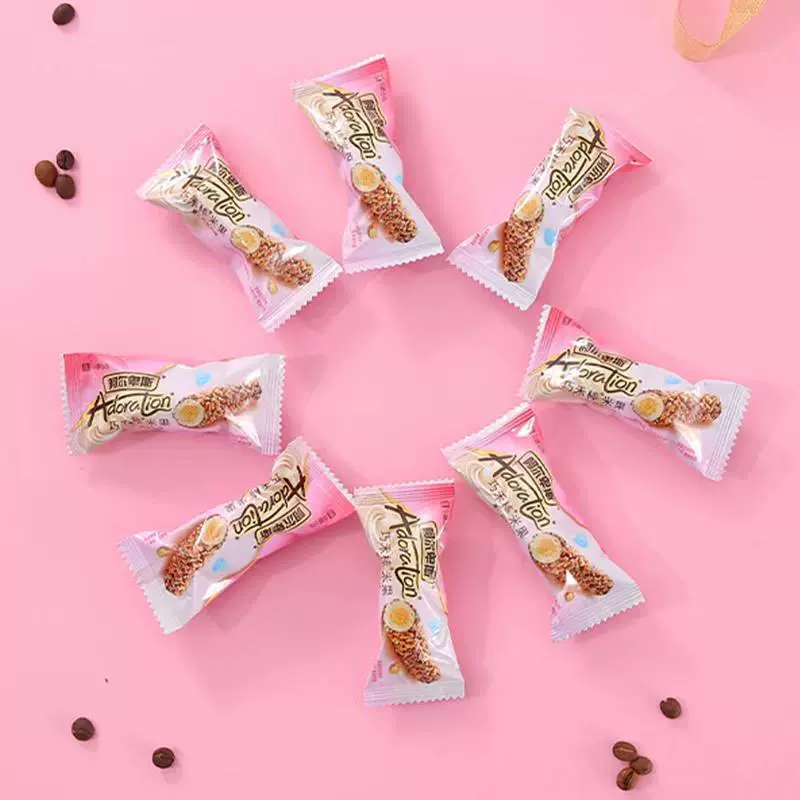 Qiaoshe stick chocolate flavor sandwich rice fruit puffed fruit kitchen casual snack net red wedding candy