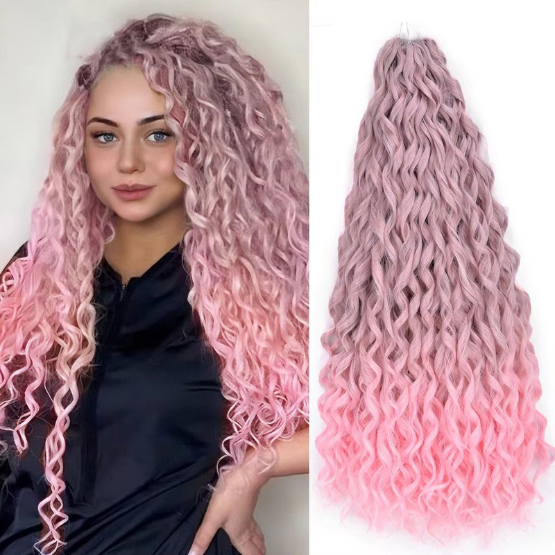 Cross-Border Jamica Curl Wig Crochet Hair Extensions Air Curl Hair Russian High Temperature Silk Curls