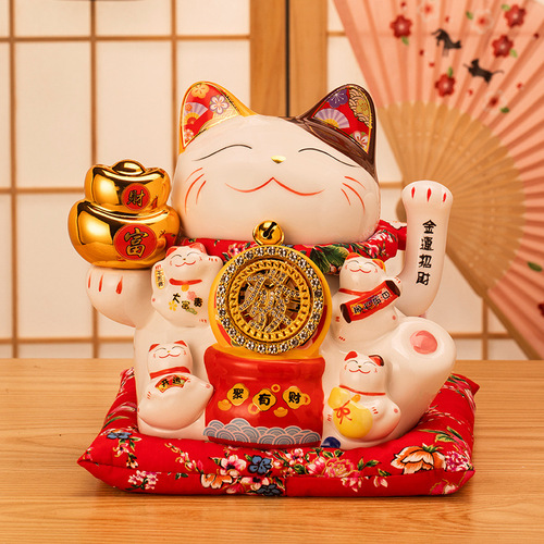 Lucky Cat Large Ornament Shop Opening Electric Shaker Large Japanese Ceramic Creative Gift Cashier Ornament