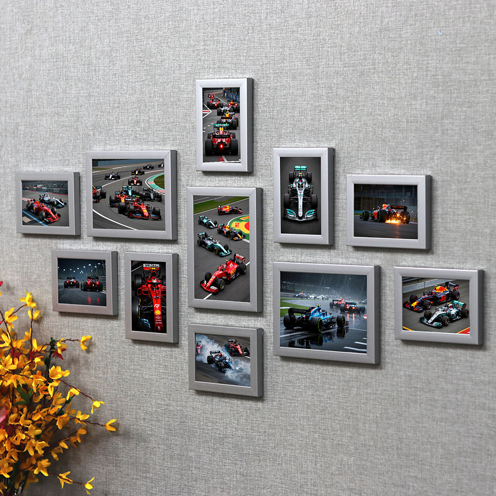 Nuevo póster de Fórmula 1 Fans regalo de pared marco de fotos combinación de fondo de decoración de pared de fotos image 10