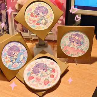 diy陶瓷杯垫定制吸水硅藻泥来图定做婚庆礼品毕业设计周边动漫