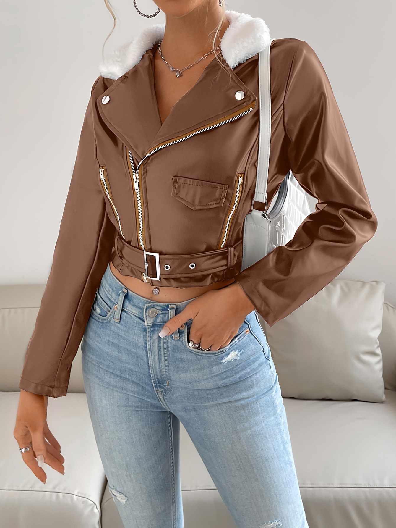 Women's Clothing Fashion Leather Jacket_voghion.com