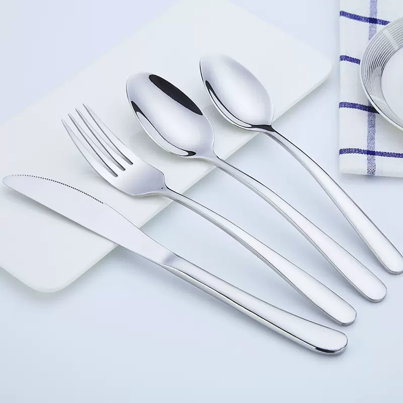 优雅刀叉勺304不锈钢酒店餐厅汤勺加厚欧式牛排刀布伦光西餐具