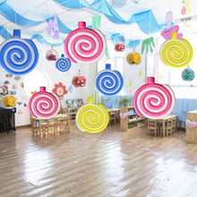 圣诞节学校教室棒棒糖挂饰早教走廊班级幼儿园开学装饰吊饰