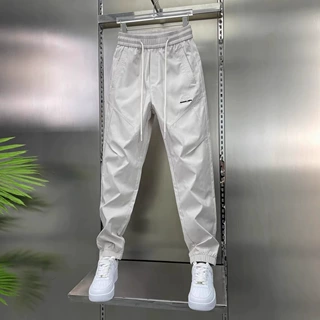 2025春季新款男士时尚百搭休闲裤潮流轻奢高品质设计感舒适束脚裤