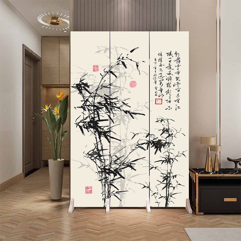Fábrica directa de entrada doméstica china en la puerta frente a la partición de la sala de estar de la oficina del dormitorio cubierta plegable móvil