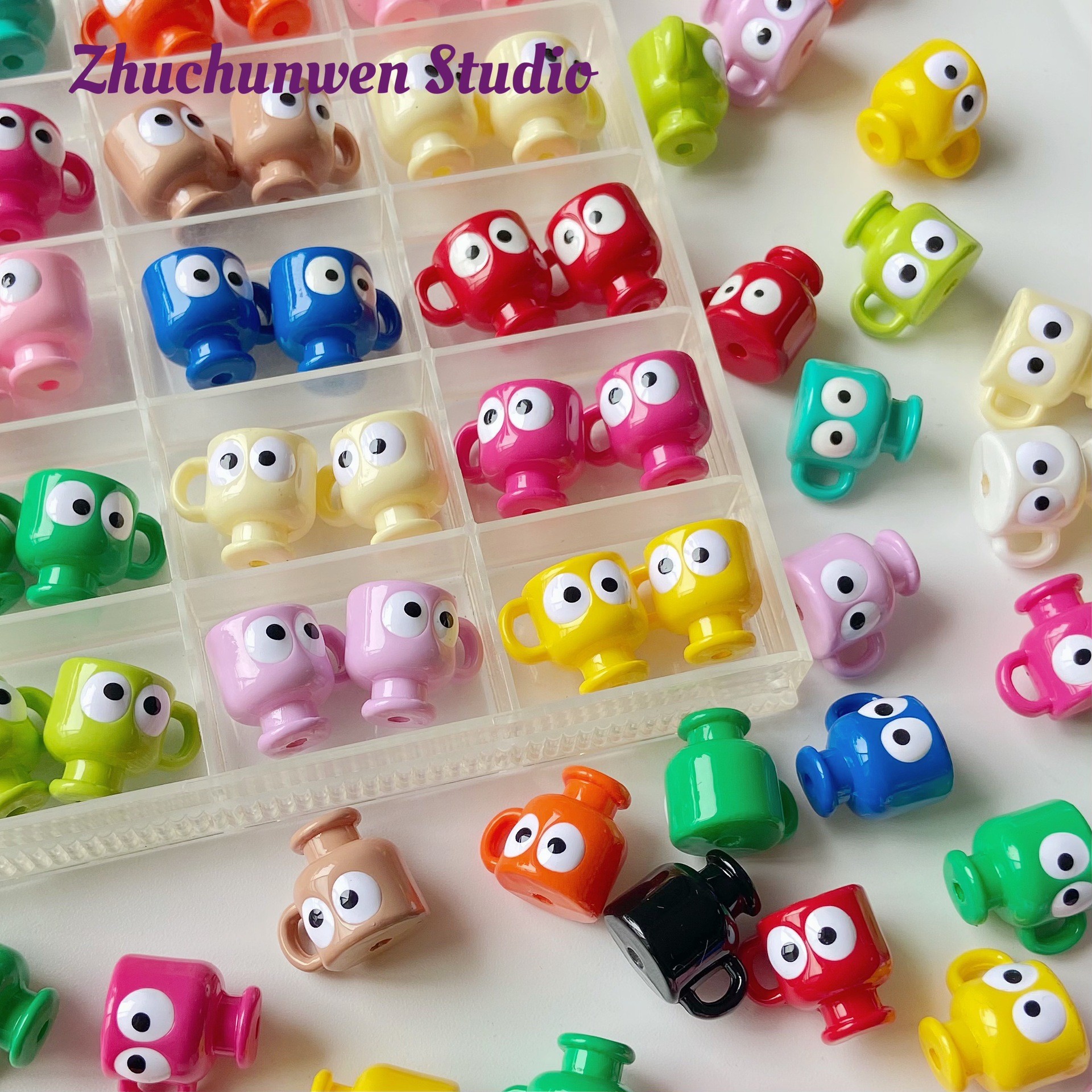 Coloridos cuentas de alta saturación serie de cuerdas de teléfono móvil DIY joyas de cadena en joyas hechas a mano accesorios de cuentas sueltas