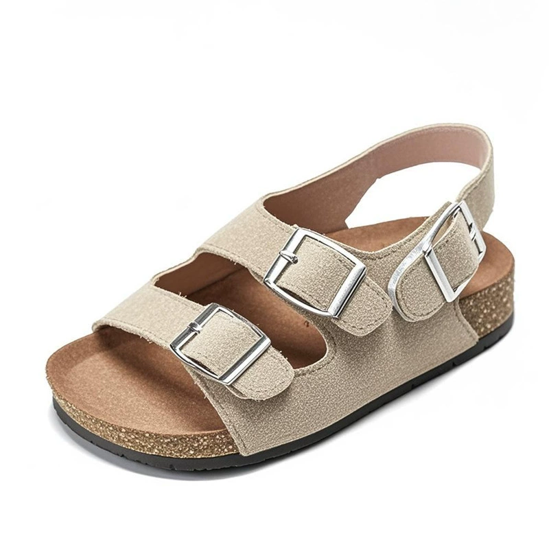 Трансграничные пользовательские детские босоножки Birken для мужчин и женщин летняя повседневная пробка тапочки липучка нескользкие пляжные сандалии