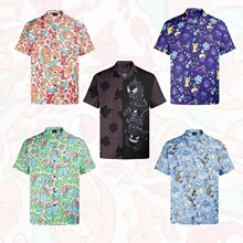 H 98847 Men's Digital Print Short Sleeve Shirt ���Lӡ���r��