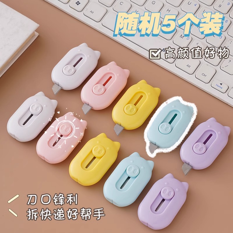 Cuchillo de entrega mini cuchillo de arte portátil pequeño estudiante de entrega de sobres de oficina cuchillo de corte de papel