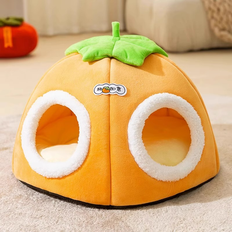 Otoño e invierno cálido espesado semi-cerrado multi-mascota familia gato nido perro gran espacio perrera mascota invierno perrera