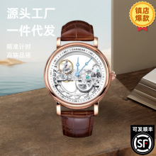 新款瑞士品牌Carsedn欧美双面镂空雕花机芯全自动机械表工厂货源