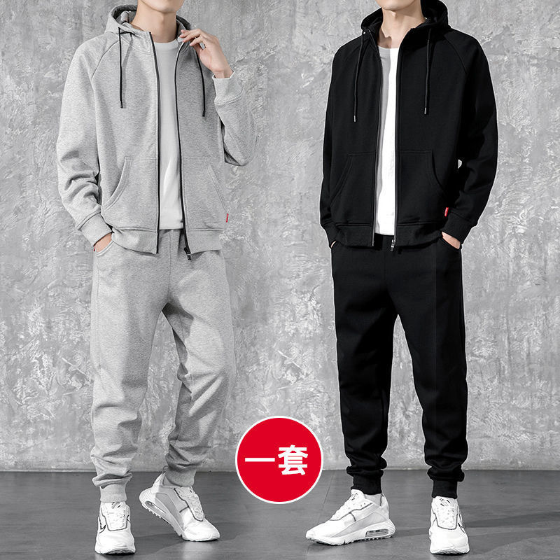 Casual Sports Suit for Men, Autumn and Winter Style, Fleece-Lined and Thickened, Korean Style Trendy and Stylish Sweatshirt, Single Piece Set for Men Casual Sports Suit for Men, Autumn and Winter Style, Fleece-Lined and Thickened, Korean Style Trendy and Stylish Sweatshirt, Single Piece Set for Men