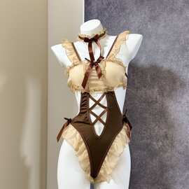 大码性感情趣内衣连体女仆装制服诱惑火辣套装角色扮演女佣服女仆