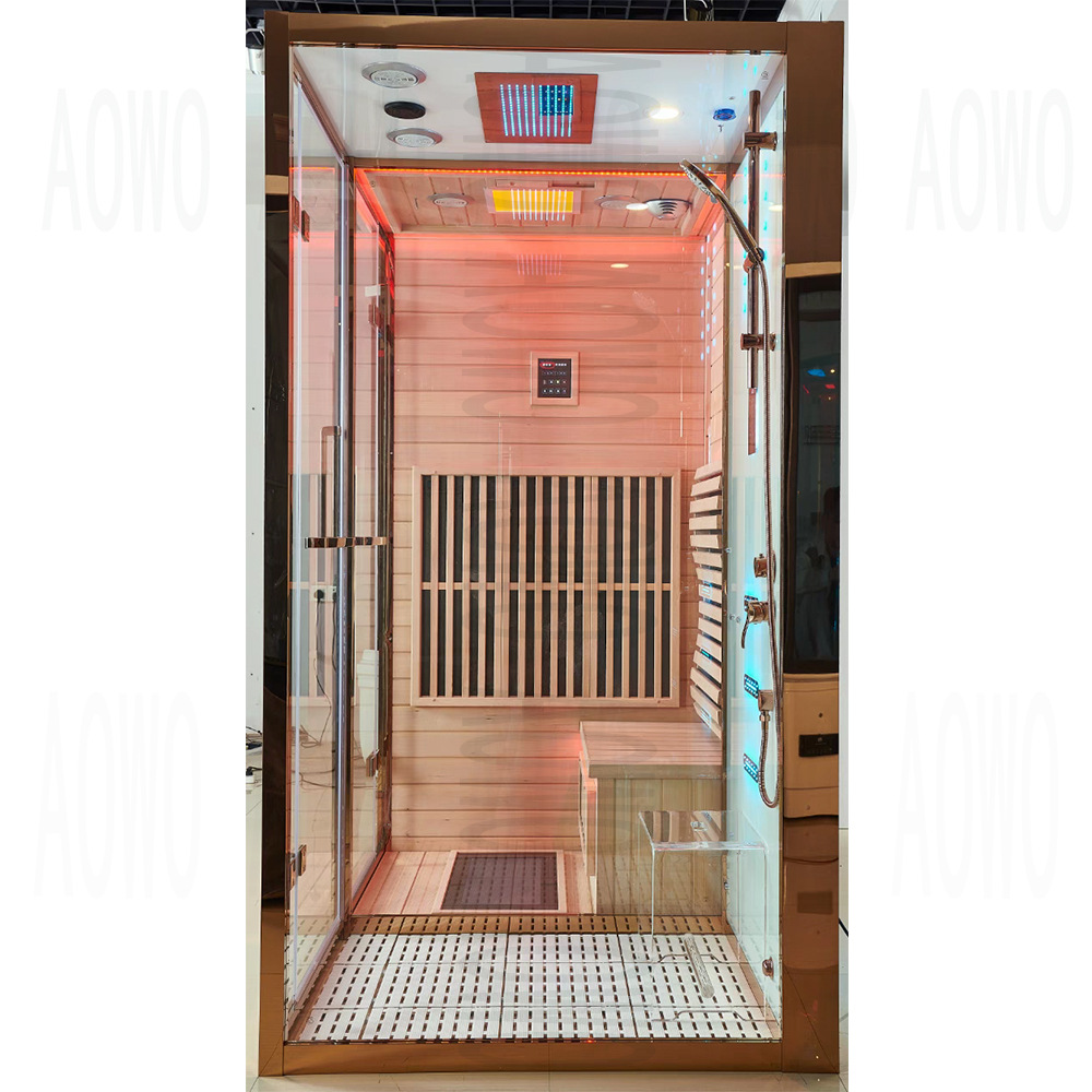 sala de vapor húmedo y seco no estándar, sala de onda de luz de vapor húmedo, sala de ducha integral, baño doméstico, villa