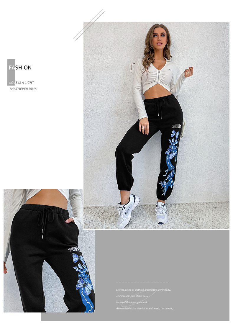 Pantalones deportivos estampados con cordón elástico NSDMB104554