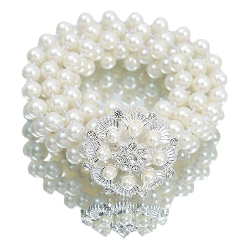 Белая жемчужная цепочка на талию, Женская Высококачественная цепочка для тела, платье, пояс, плотная цепочка на талию, универсальное украшение