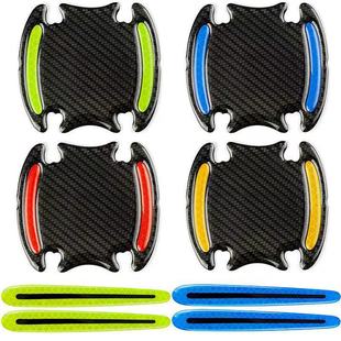 Car door bowl handle protective sticker 3D carbon fiber drop glue anti-scratch sticker anti-collision strip reflective sticker Universal factory outlet