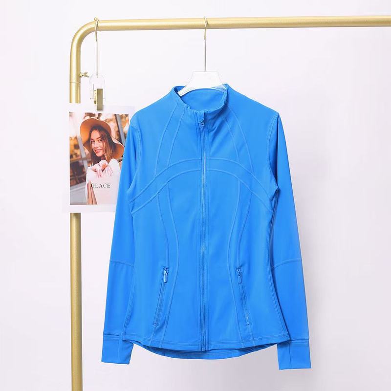 lulu同款瑜伽服Define新款金标弹力磨毛显瘦运动修身立领夹克外套|undefined