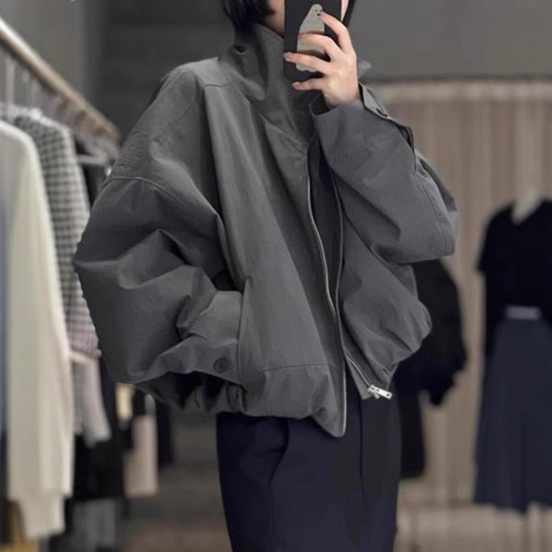 Unique European-Style Super Stylish Elegant Fashion Chanel-Inspired Dark Gray Short Jacket for Women 2025