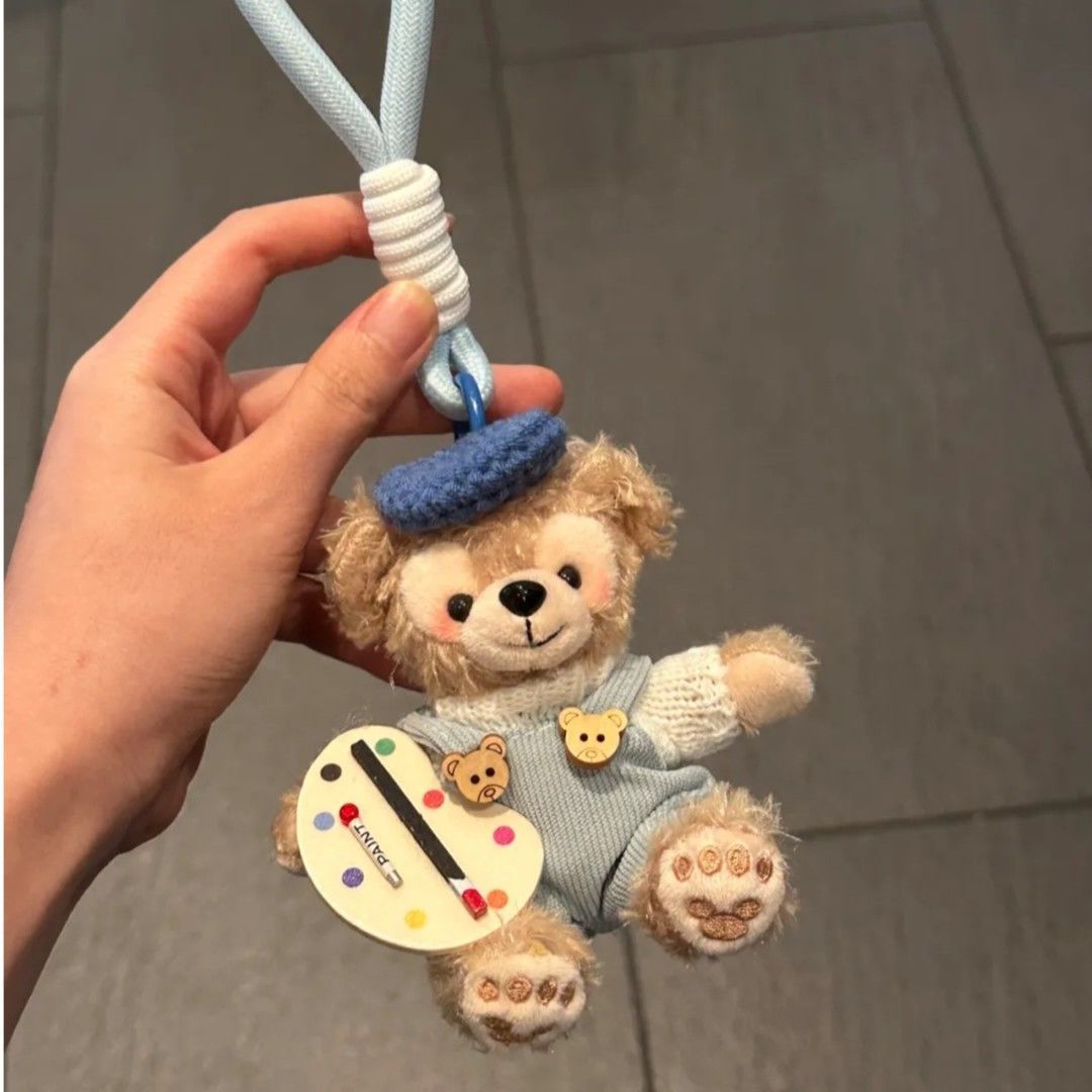 Shirley Mei colgante Duffy oso mochila escolar muñeca de felpa llavero de coche bolso lindo colgante regalo de pareja mujer