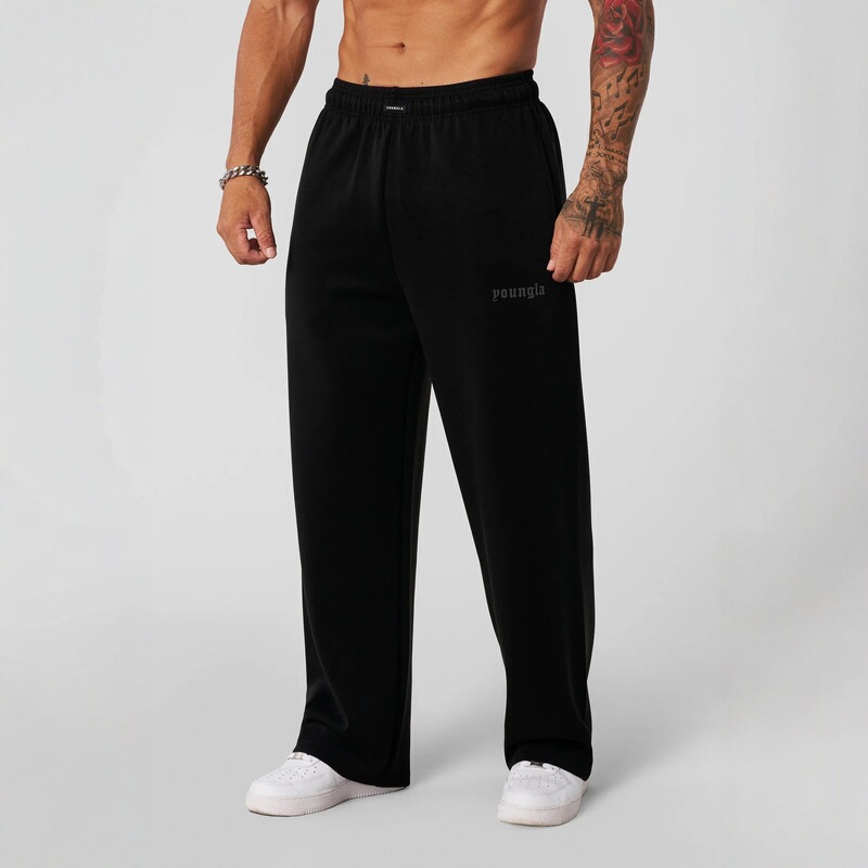 Youngla American Trendy Brand Men's Sports Pants Joggers Sports Fitness Training Casual Loose Straight Pants
