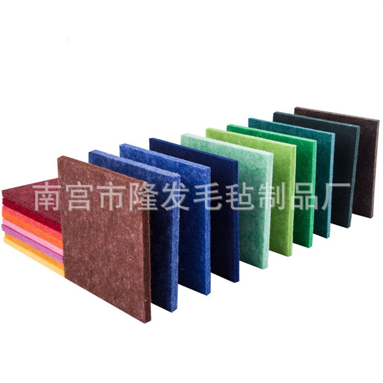 钢琴房隔音纤维织物板材 视听室隔声毛毡布隔音板胶粘针棉装饰布