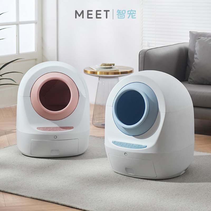 En stock MEET limpieza eléctrica automática caja de arena para gatos bolsa de espacio completamente cerrada caja de arena para gatos inteligente