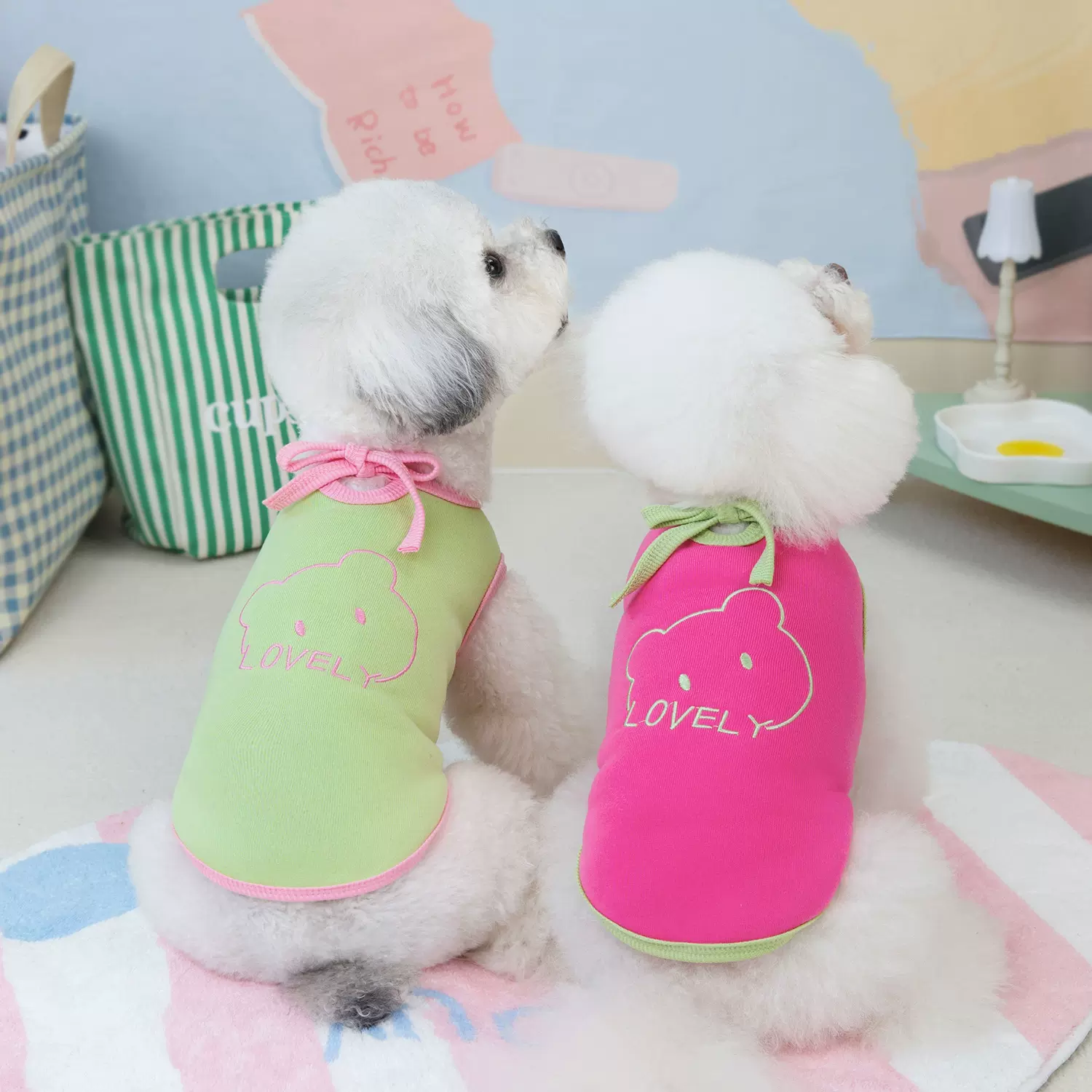 冬季新款狗狗衣服猫咪小型犬宠物衣服24歪头熊绒衣舒适保暖宠物用