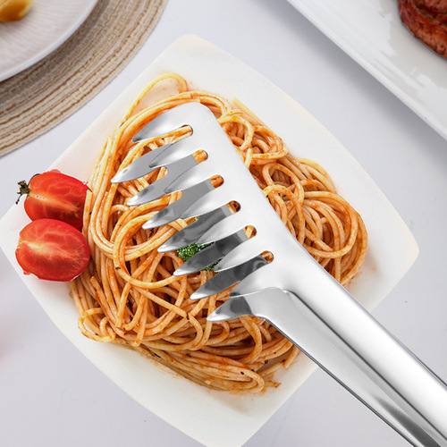 Stainless steel food tongs buffet food tongs hotel bread tongs barbecue tongs steak tongs barbecue tongs pasta tongs